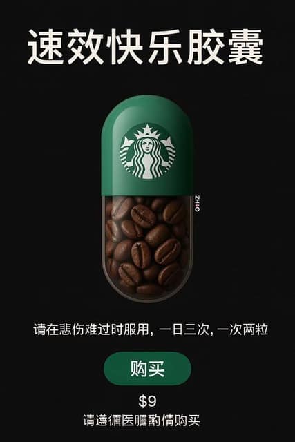 速效快乐胶囊 AI 提示词效果图