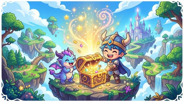 产品营销 - Q 版 RPG 游戏活动主视觉图 AI 提示词效果图