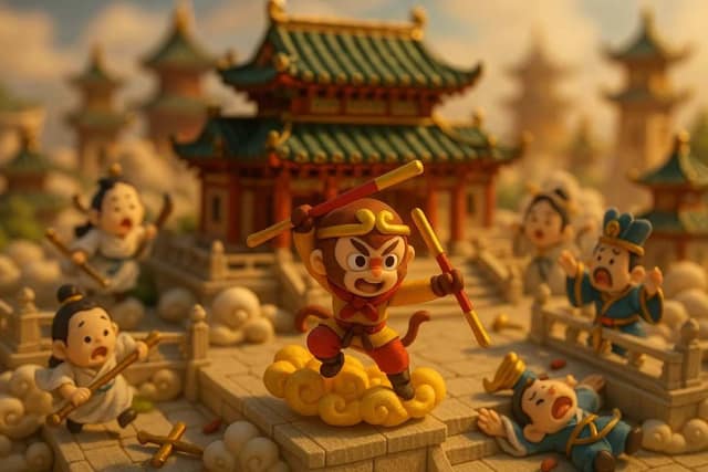 微型立体场景 AI 提示词效果图
