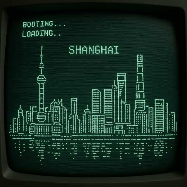 复古CRT电脑开机画面 AI 提示词效果图