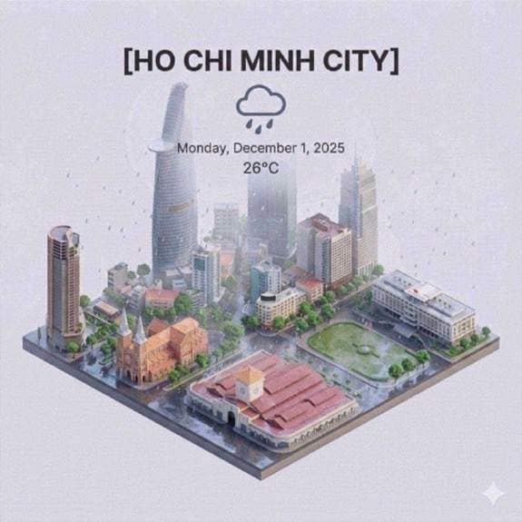 天气应用3D卡通界面 AI 提示词效果图