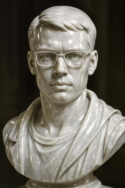 Turn your profile image into a sculpture! AI 提示词效果图