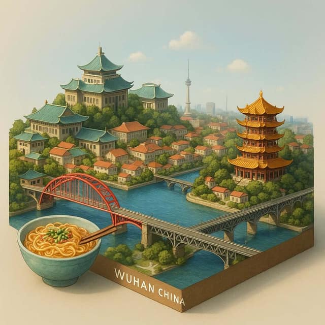 Isometric view of a city AI 提示词效果图