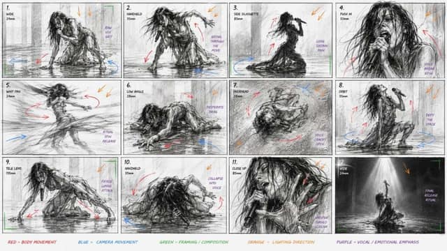 当代舞现场 Storyboard AI 提示词效果图