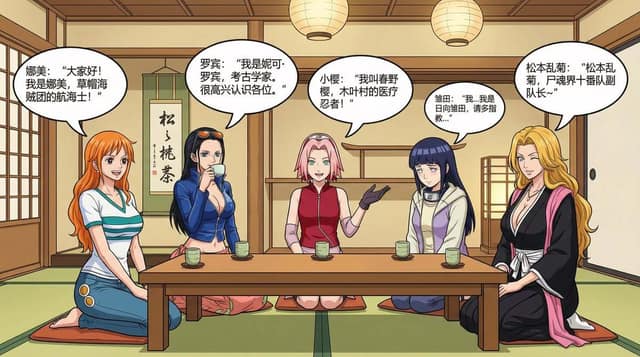 串场漫画 AI 提示词效果图
