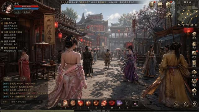 金瓶梅古风开放世界游戏截图 AI 提示词效果图