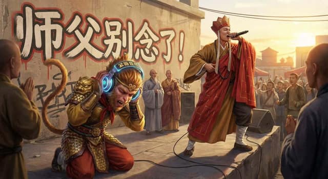 师父别念了 AI 提示词效果图