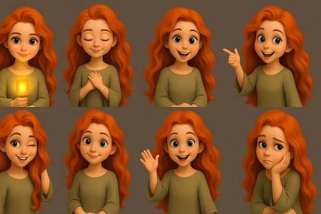 3d avatar asset AI 提示词效果图
