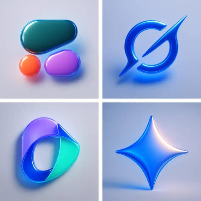 3D 图标 AI 提示词效果图