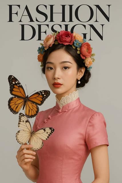 fashion magazine cover AI 提示词效果图
