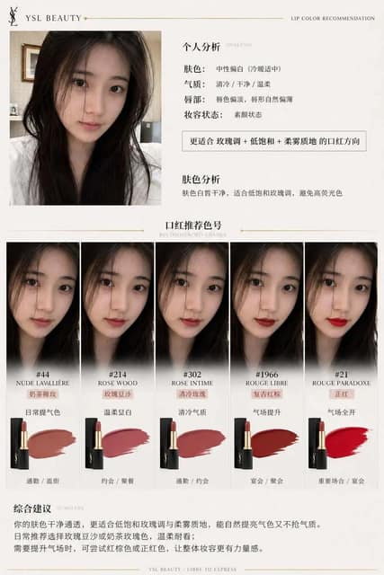 品牌口红推荐报告信息图 AI 提示词效果图