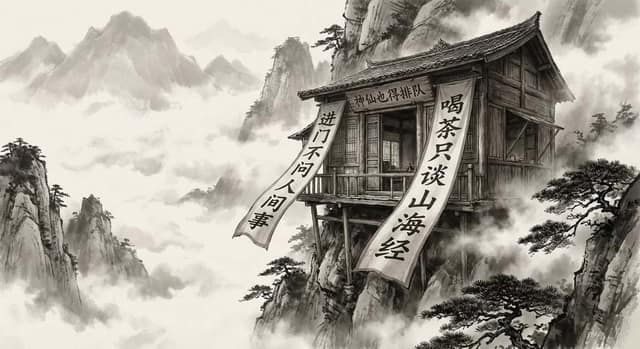 水墨画风格与写实摄影的结合 AI 提示词效果图