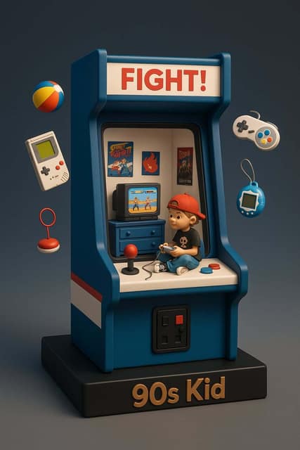 Arcade diorama AI 提示词效果图