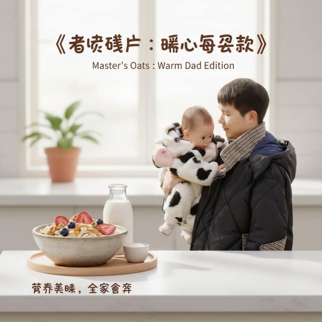 名画人物麦片广告 AI 提示词效果图