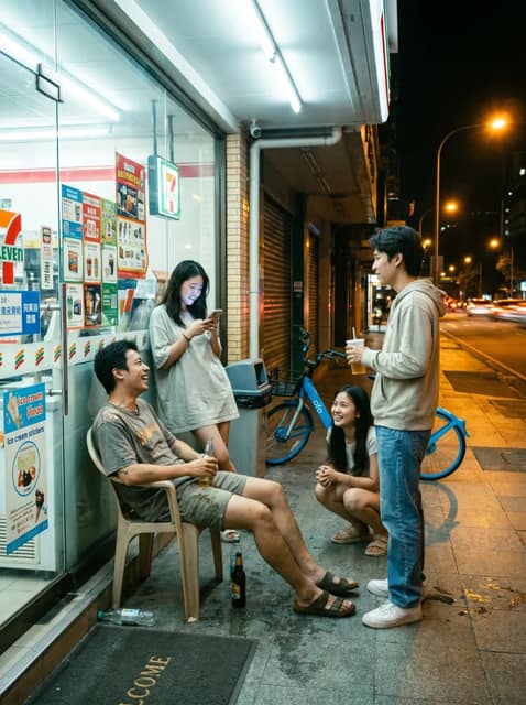 便利店夜景 AI 提示词效果图