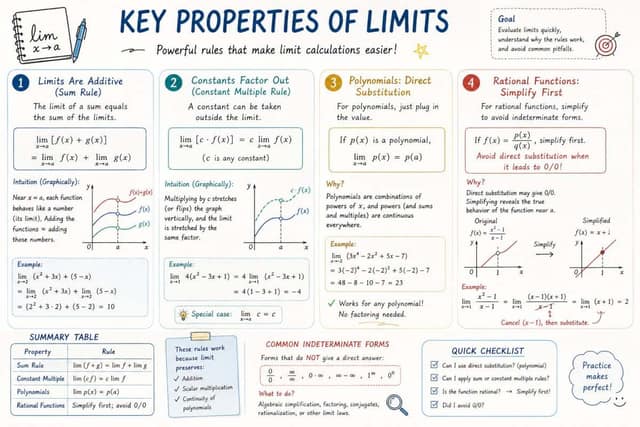 AP Calculus 学习表信息图 AI 提示词效果图