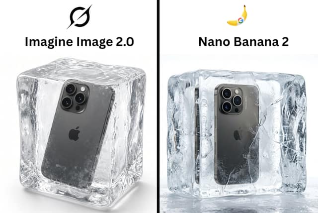 电商主图 - 冰块中的极简主义产品 AI 提示词效果图
